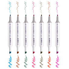 TOUCHNEW T6 Skizzieren Marker 168 Farben Doppelte Tipps für Kinder Künstler Textmarker Zeichnen