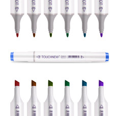 TOUCHNEW T6 Skizzieren Marker 168 Farben Doppelte Tipps für Kinder Künstler Textmarker Zeichnen