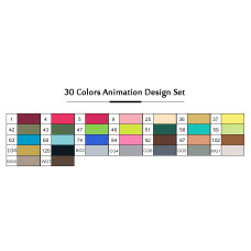 TOUCHNEW T6 Marker 30 Farben Animationsdesign Set für Erwachsene Kunst Zeichnen Skizzieren mit Tragetasche
