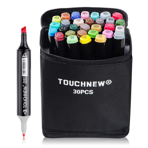 TOUCHNEW Alkohol Marker 30 Farbe Pack für Anfänger Kinder Studenten