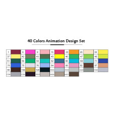 TOUCHNEW T6 Marker 40 Farben Animationsdesign Set für Erwachsene Kunst Zeichnen Skizzieren mit Tragetasche