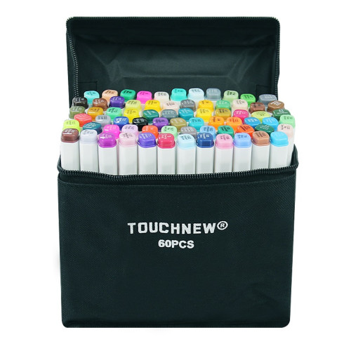 TOUCHNEW T6 Marker 60 Farben Animationsdesign Set für Erwachsene Kunst Zeichnen Skizzieren mit Tragetasche