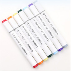 TOUCHNEW T6 Marker 40 Farben Animationsdesign Set für Erwachsene Kunst Zeichnen Skizzieren mit Tragetasche
