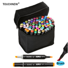 TOUCHNEW Weicher Pinsel Marker 60 Farbe Standard Set Doppelte Punkte Alkoholbasiert