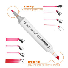 TOUCHNEW T6 Marker 40 Farben Animationsdesign Set für Erwachsene Kunst Zeichnen Skizzieren mit Tragetasche