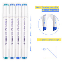 TOUCHNEW T6 Marker 40 Farben Animationsdesign Set für Erwachsene Kunst Zeichnen Skizzieren mit Tragetasche