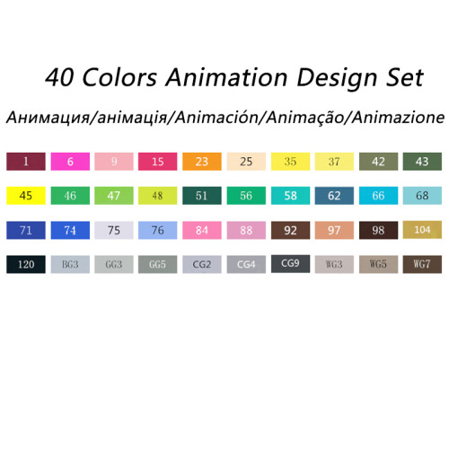 TOUCHNEW T7 40 Farben Artist Marker Alkoholbasis Skizze Markierstift Für Zeichnen Manga Animation Entwurf