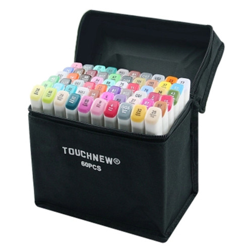 TOUCHNEW T7 60 Farben Artist Marker Alkoholbasis Skizze Markierstift Für Zeichnen Manga Animation Entwurf