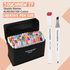 TOUCHNEW T7 80 Farben Artist Marker Alkoholbasis Skizze Markierstift Für Zeichnen Manga Animation Entwurf