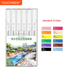 TOUCHNEW T8 12 Farbe Marker Stifte Alkohol Basis für Kunst Zeichnung Kinder Studenten