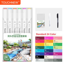 TOUCHNEW T8 24 Farbe Marker Stifte Alkohol Basis für Kunst Zeichnung Kinder Studenten